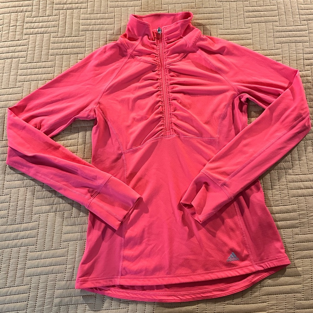 Adidas running 1/4 zip long sleeve